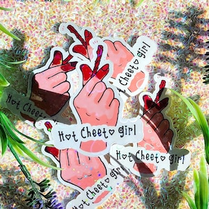 Cheeto Girl Sticker: Holografischer Laptop Sticker
