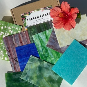 Mottled Stained Glass - 10 4 x 6 sheets varied colors