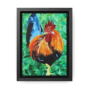 Hank, o Galo - Impressão de mosaico de vitral
