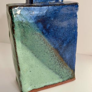 Minimal Rectangular Vase - Studio Pottery Vase With Embossed Spirals ...