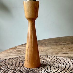 Myrtlewood Candlestick  - Minimalist MCM Decor - Turned Wood Candle Holder - Midcentury Wood Candlestick - Oregon Myrtlewood Candlestick