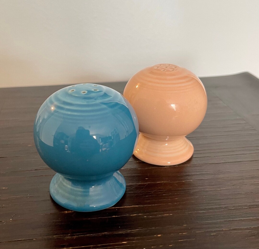 Fiesta Salt and Pepper Shakers Vintage Ceramic Fiesta Ware Etsy