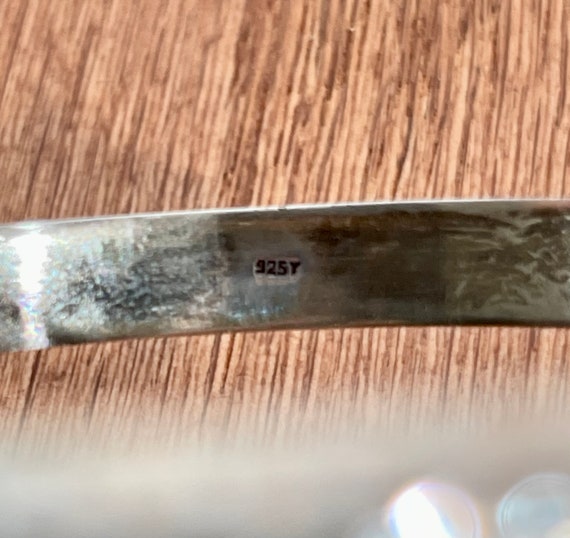 Sterling Silver Bangle Bracelet - Mid-Century Cla… - image 7