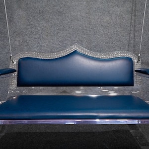 Zula Mart 4 Feet Acrylic Royal Fixed Back Transparent Swing
