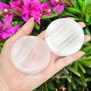 Polierte Selenit-Schale, polierte Selenit-Schale, Aufladen, Kronen-Chakra-Kristalle, Selenit-Ladeschale, Opferschale