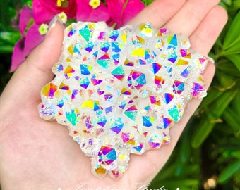 80g～100g 原石クラスター、エンジェルオーラホワイトクリスタル