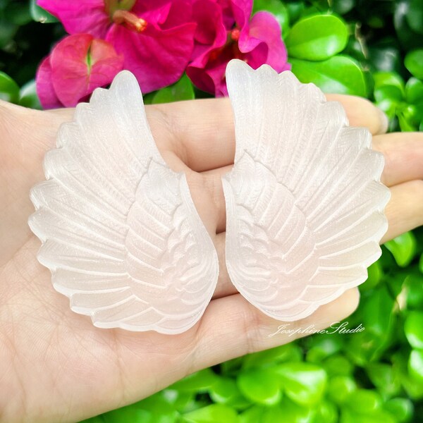 Natural Selenite Wing, Hand Carved, Crystal Collection, Crystal Healing, Home Decoration, left wing, Crystal Carving, Christmas Xmas Gift