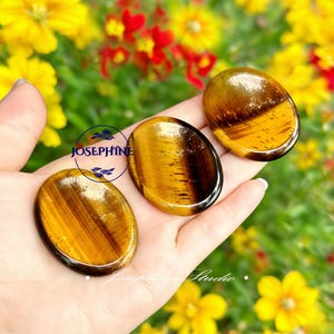 Tiger Eye Worry Stone, Palm Stone, Smooth Polished Worry Stone, Gemstone Pocket Stone, Natural Crystal Tiger&#39;s Eye Stone Gifts Collection