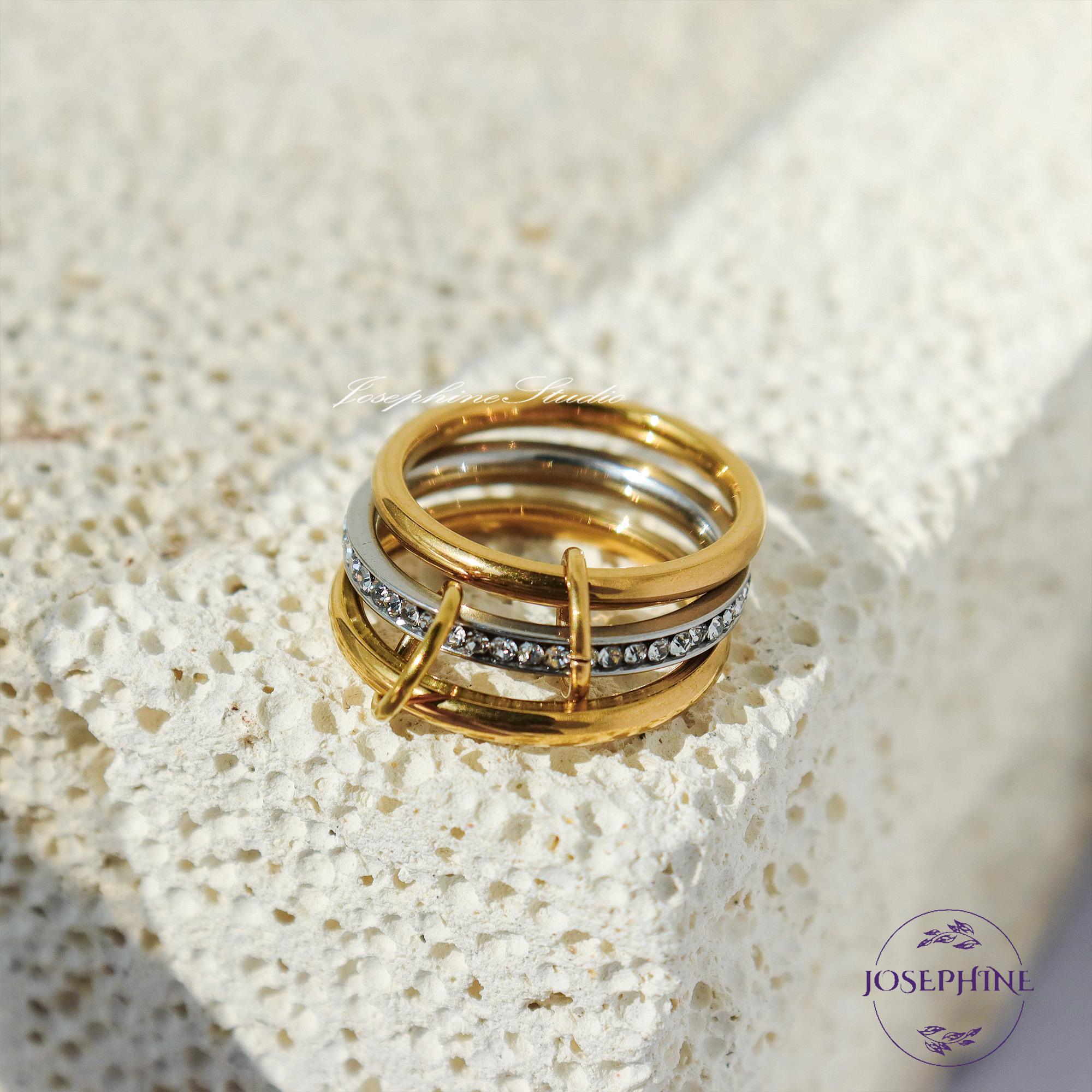 Anello dell'eternità in oro rosa vermeil, anello mezza eternità, fede nuziale, anello impilabile