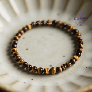 Delicada pulsera de ojo de tigre para mujer, pulsera de cuentas de ojo de tigre natural de 4 mm, pulsera de piedras preciosas, joyería de ojo de tigre, pulsera curativa de la suerte