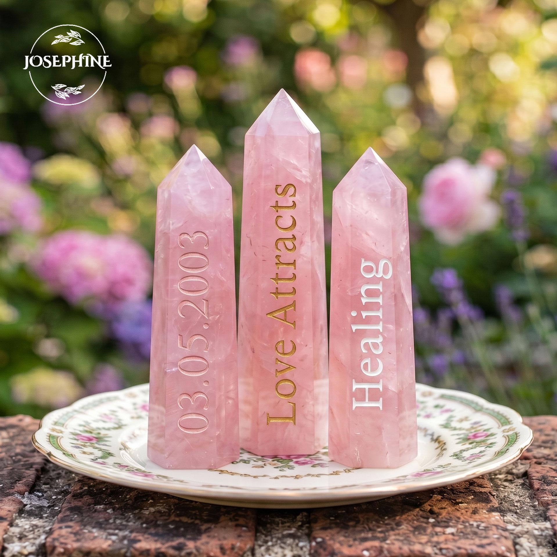 Unique Rose Quartz Tower - Etsy