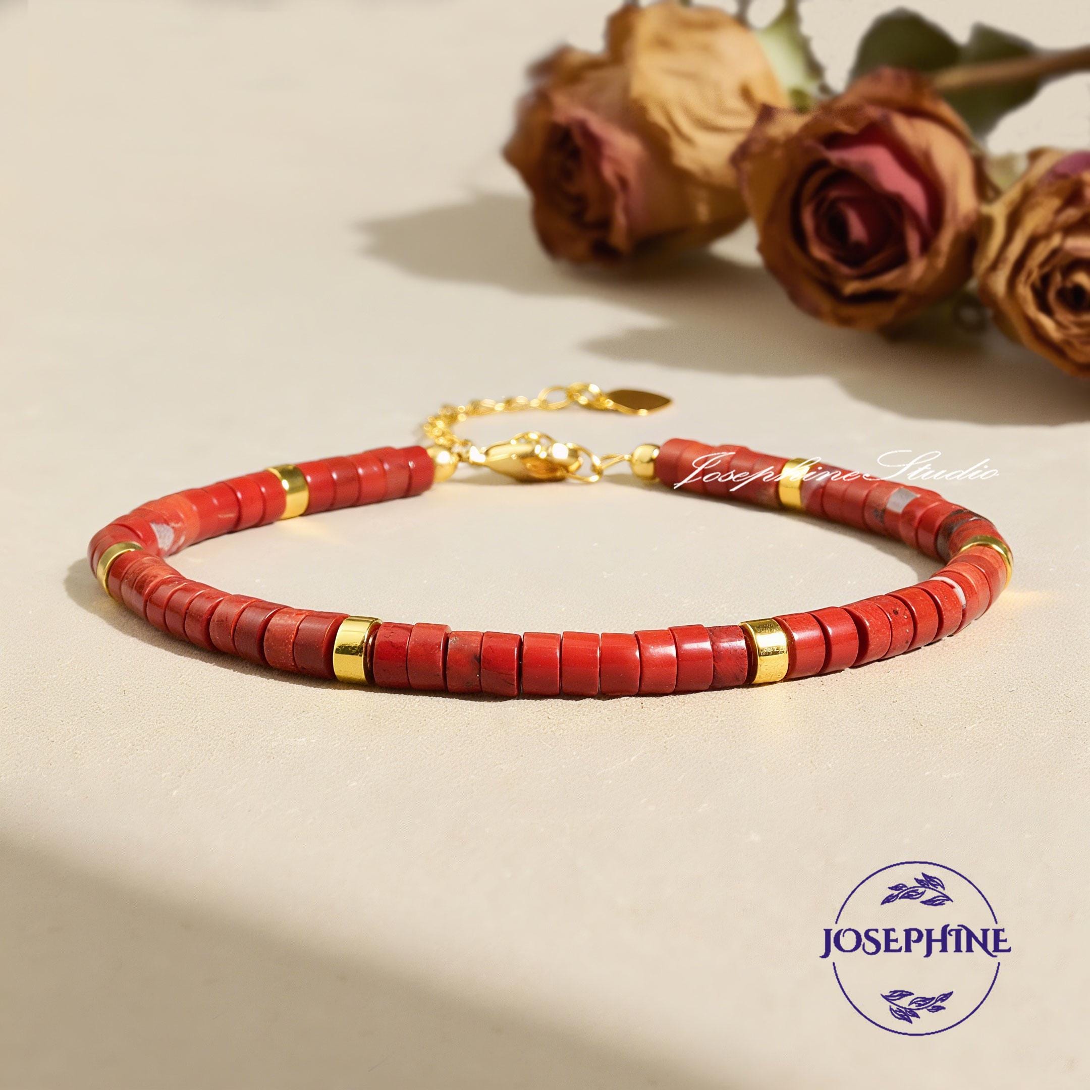 2 Braccialetti Con Cristalli Per Mamma - Perline Naturali Zebra Rosa E Ossidiana Con Ciondolo Cuore - Regalo Festa Della Mamma - 4