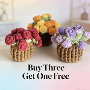 Crochet Flower Coaster, Handmade Crochet Rose Coaster with Basket, Crochet Flower Cup Holder, Cute Gift, Floral Gift for Her