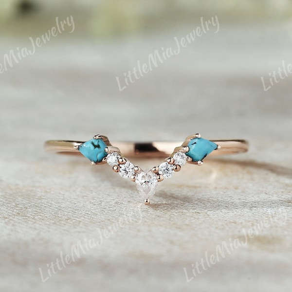 Turquoise Wedding Ring - Etsy