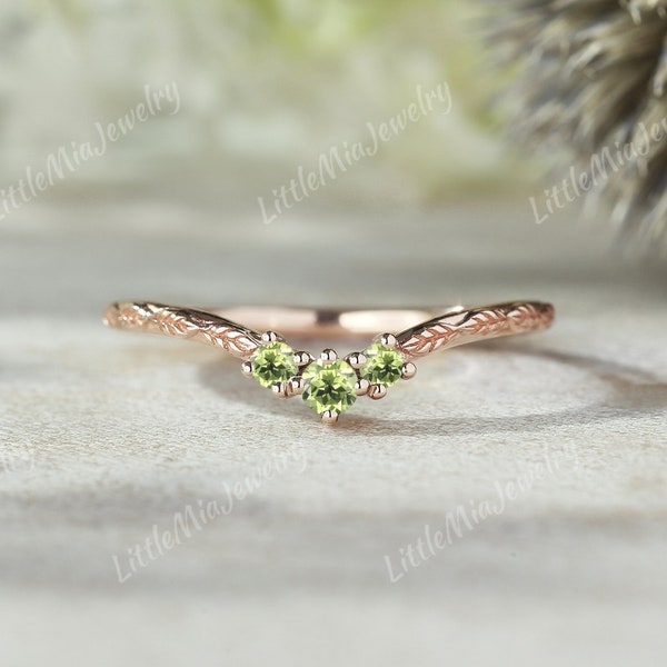 Peridot Wedding Ring Etsy