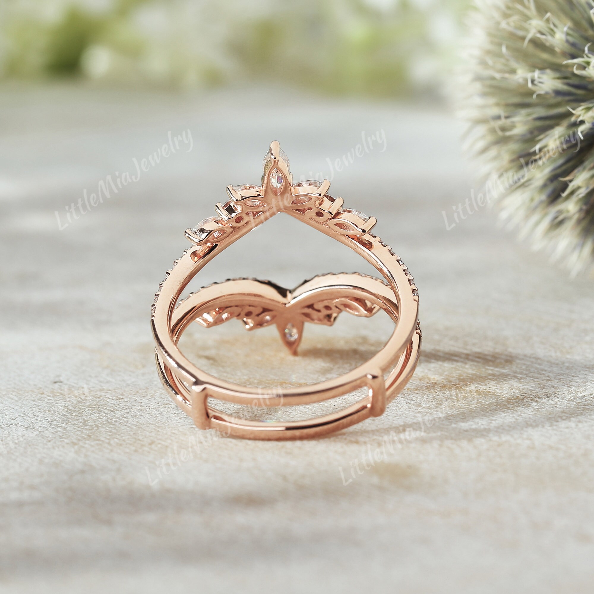 Spacer Argos Vintage Twig Moissanite Ring Enhancer Sterling Silver