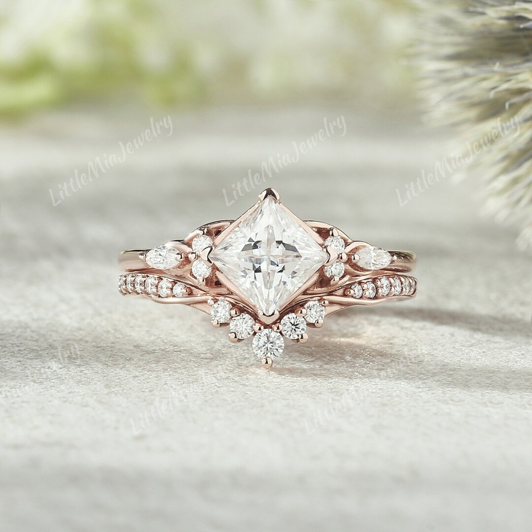 Anello Di Fidanzamento Solario Pavé Oro Bianco 18K Diamante Taglio - Foto 12