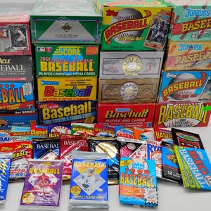 300 carte da baseball MLB vintage – Confezioni sigillate in fabbrica dalla fine degli anni '80 all'inizio degli anni '90