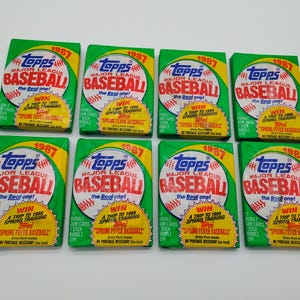 1987 Topps baseball Wax Packs-8 Wax Packs (136 carte)