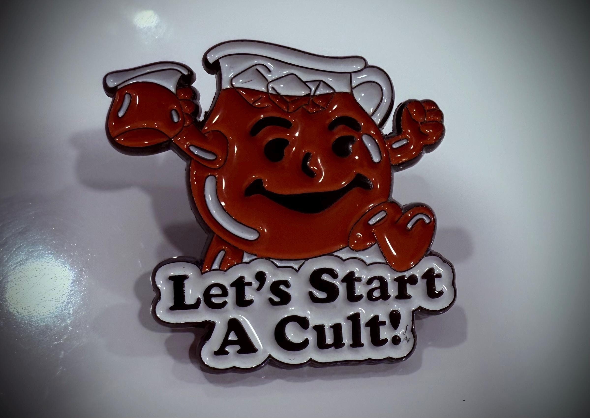 Let's Start a Cult Kool-aid Man Pin - Etsy