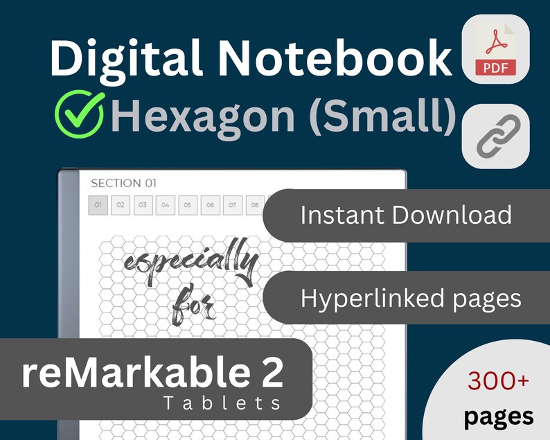 Remarkable 2 Template, Digital Notebook, Hyperlinked PDF Etsy
