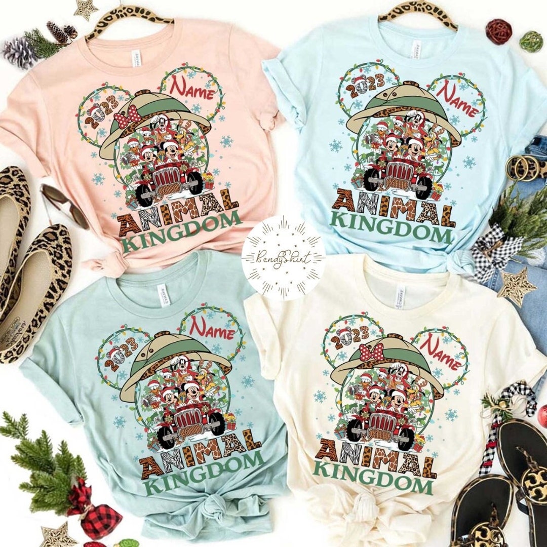 Personalized Leopard Disney Animal Kingdom Christmas 2023 Etsy