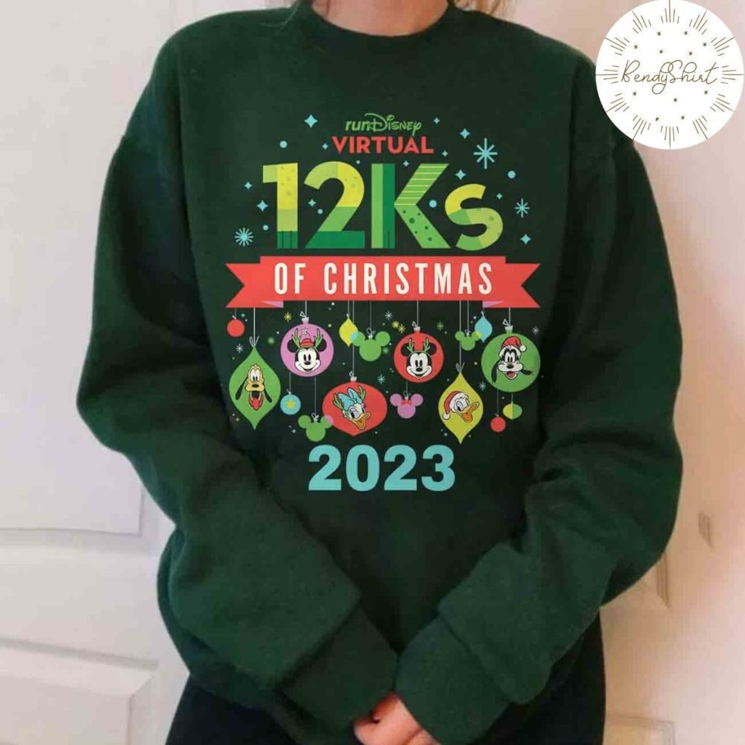 Mickey and Friends Rundisney Virtual 12ks of Christmas 2023 Etsy