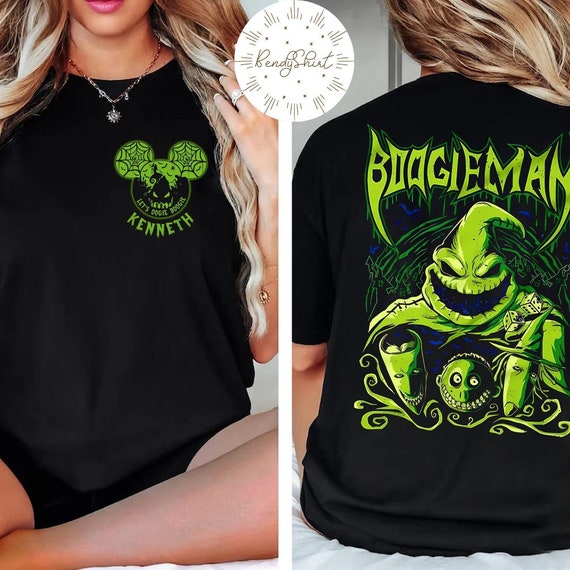 Two-sided Disney Halloween Let's Oogie Boogie Shirt, Personalized Mickey Ears The Nightmare Before Christmas, Oogie Boogie Bash 2023 Shirt