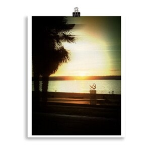 Sunrise Beach Photo Illustration, Palm Tree Artwork, Ocean Sunrise Art, Ocean Sunrise Wall Decor, Beach Sunrise Wall Art, Sunrise Poster