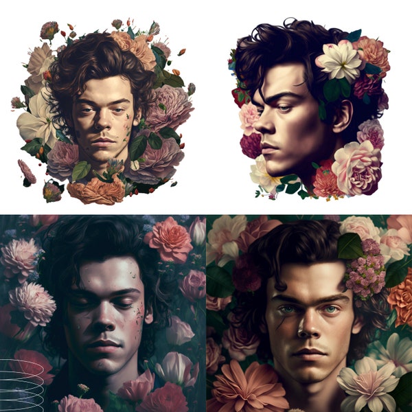 Harry Styles Watercolor, Digital Downloads, Harry Styles Clipart, Harry Styles PNG, Harry Styles poster, Harry Styles Floral, Sublimation