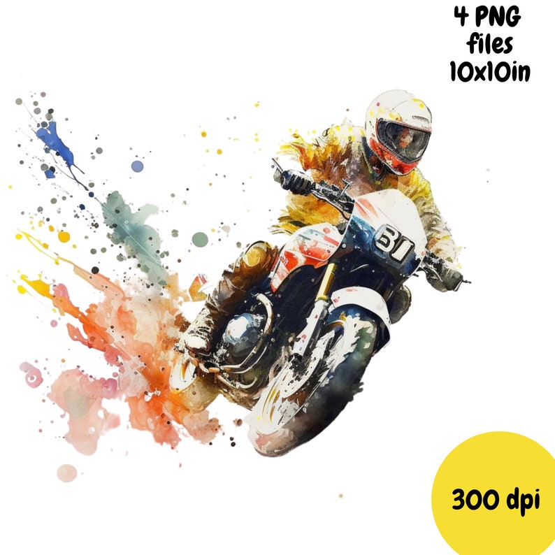 Motorbike Racing Set of 4 Motorbike Printable Art Motorbike - Etsy
