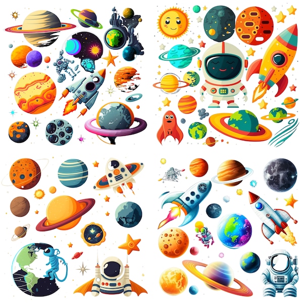 Outer Space Clipart - Etsy
