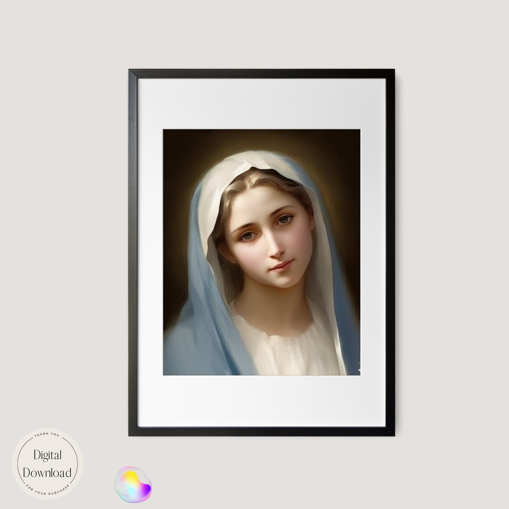 Catholic Virgin Mary Art Decor Mother Mary Religious Printable Art 90 ...