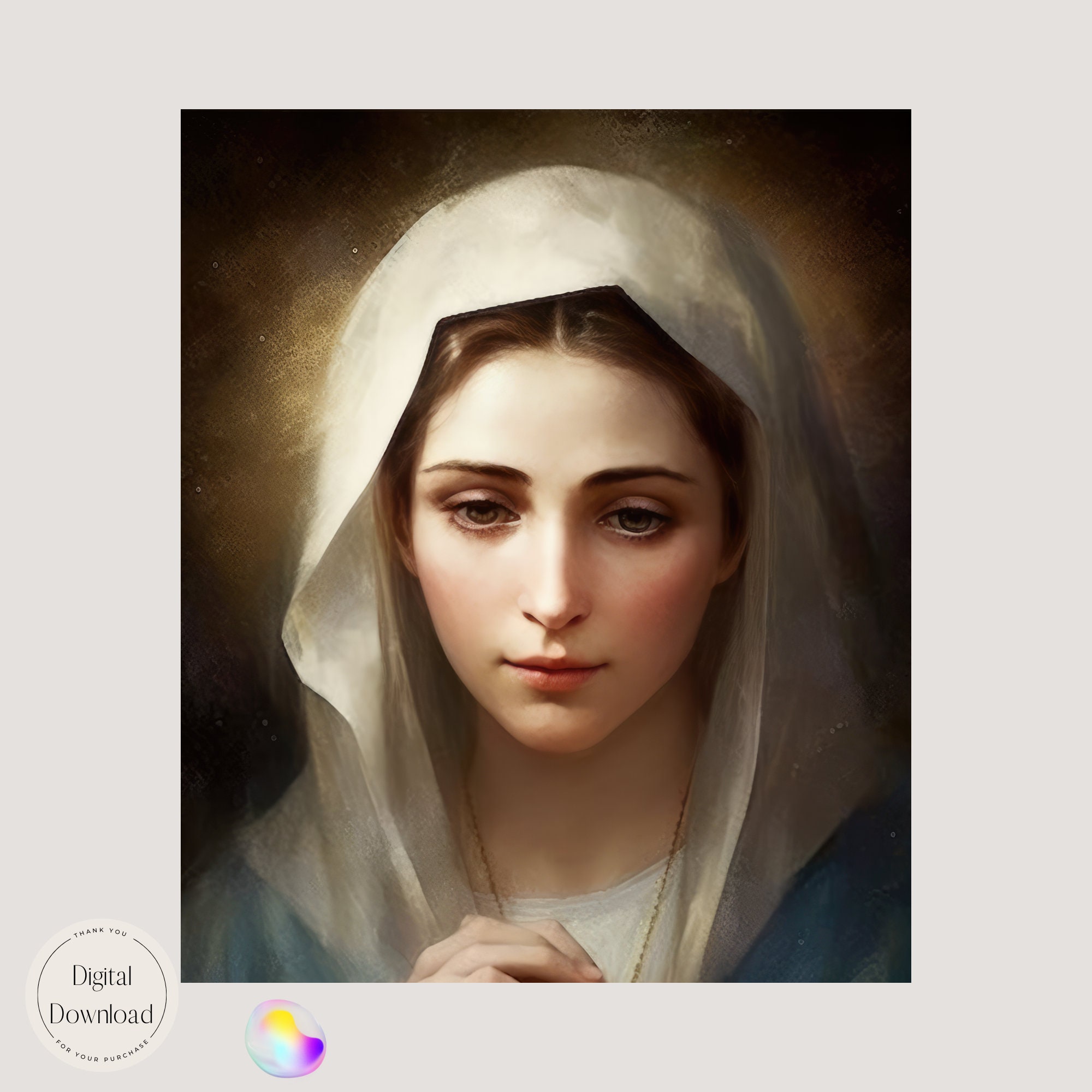 Catholic Marian Icon Printables | Mother Mary Religious Printable Art ...