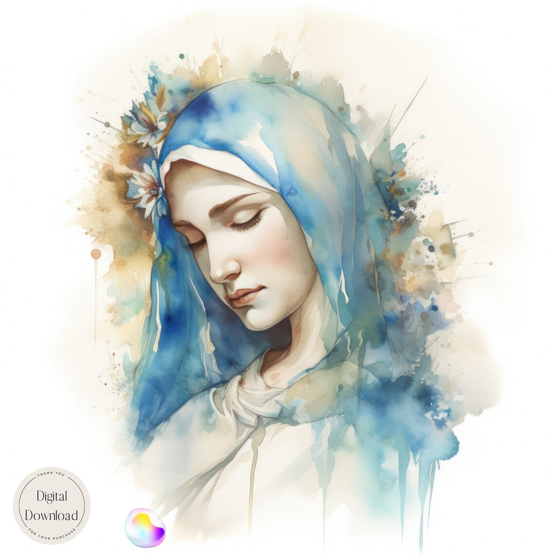 Mother Mary Religious Printable Art 319 Instant Download - Etsy