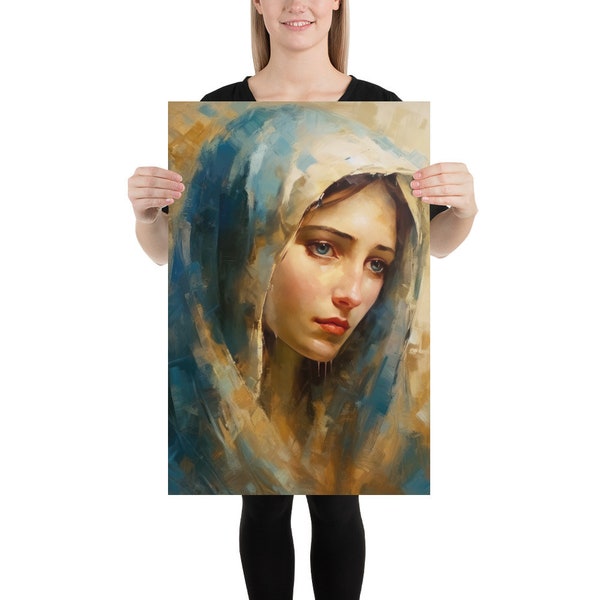 Blessed Virgin Mary Art Print: A Stunning Image of Mary, Our Lady of Grace, Art Poster
