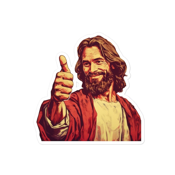 Jesus Giving A Thumb up Sticker Jesus Christ Decal Kiss-cut