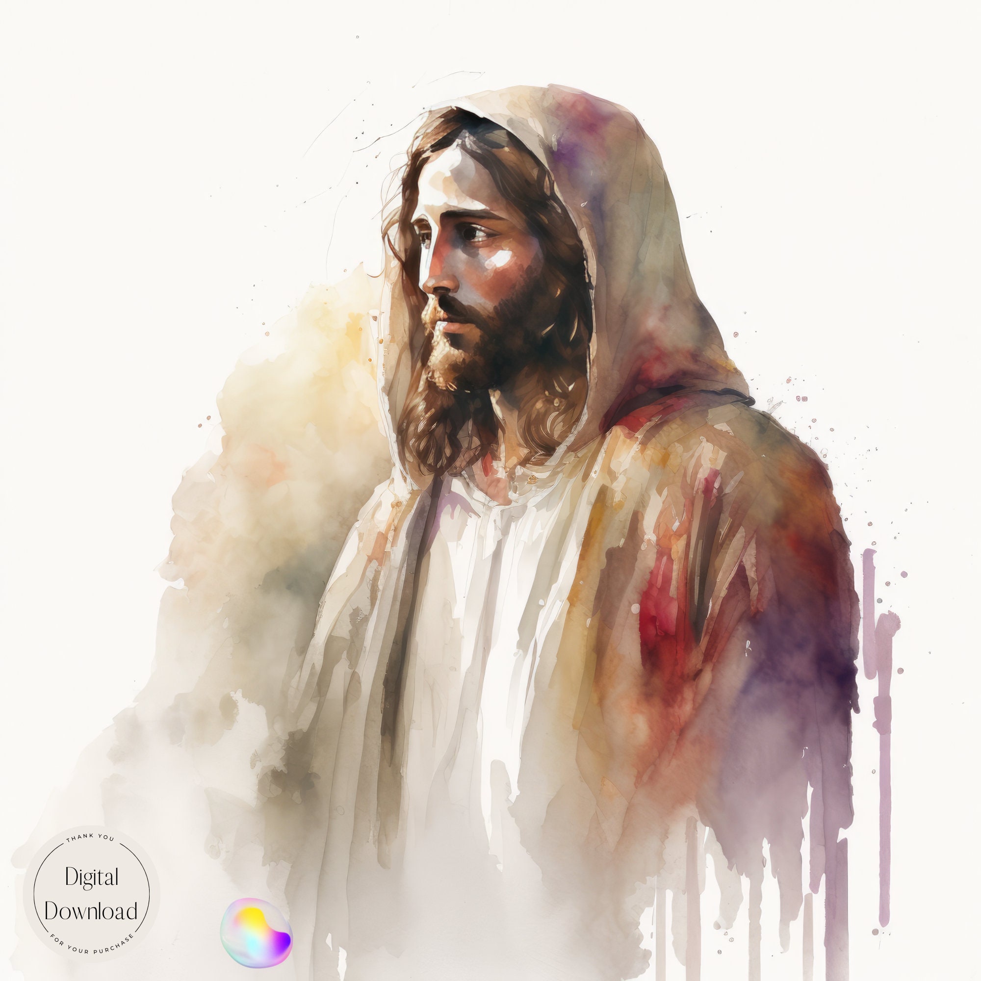 Jesus Christ Religious Printable Art 370 Instant Download Messiah's