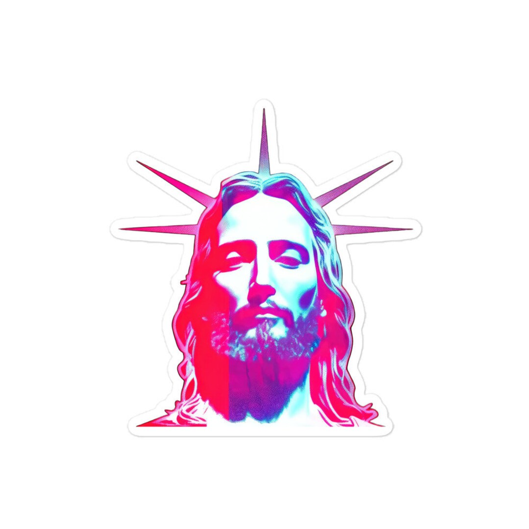 Pink Jesus Sticker Jesus Christ Decal Kisscut & Bubblefree Stickers