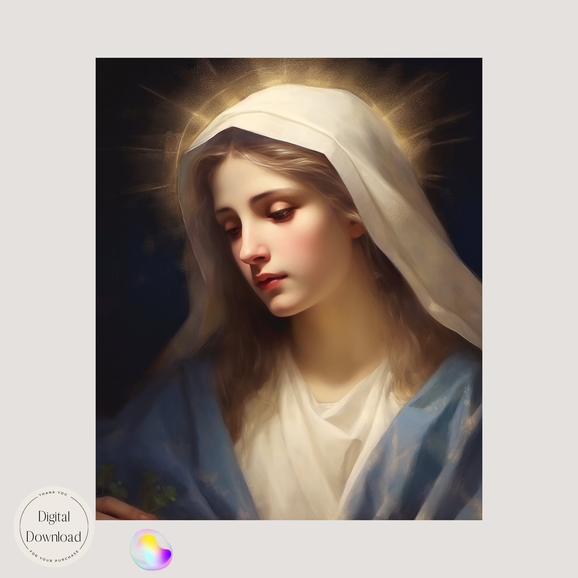 Mother Mary Religious Printable Art 516 | Instant Download | Our Lady ...