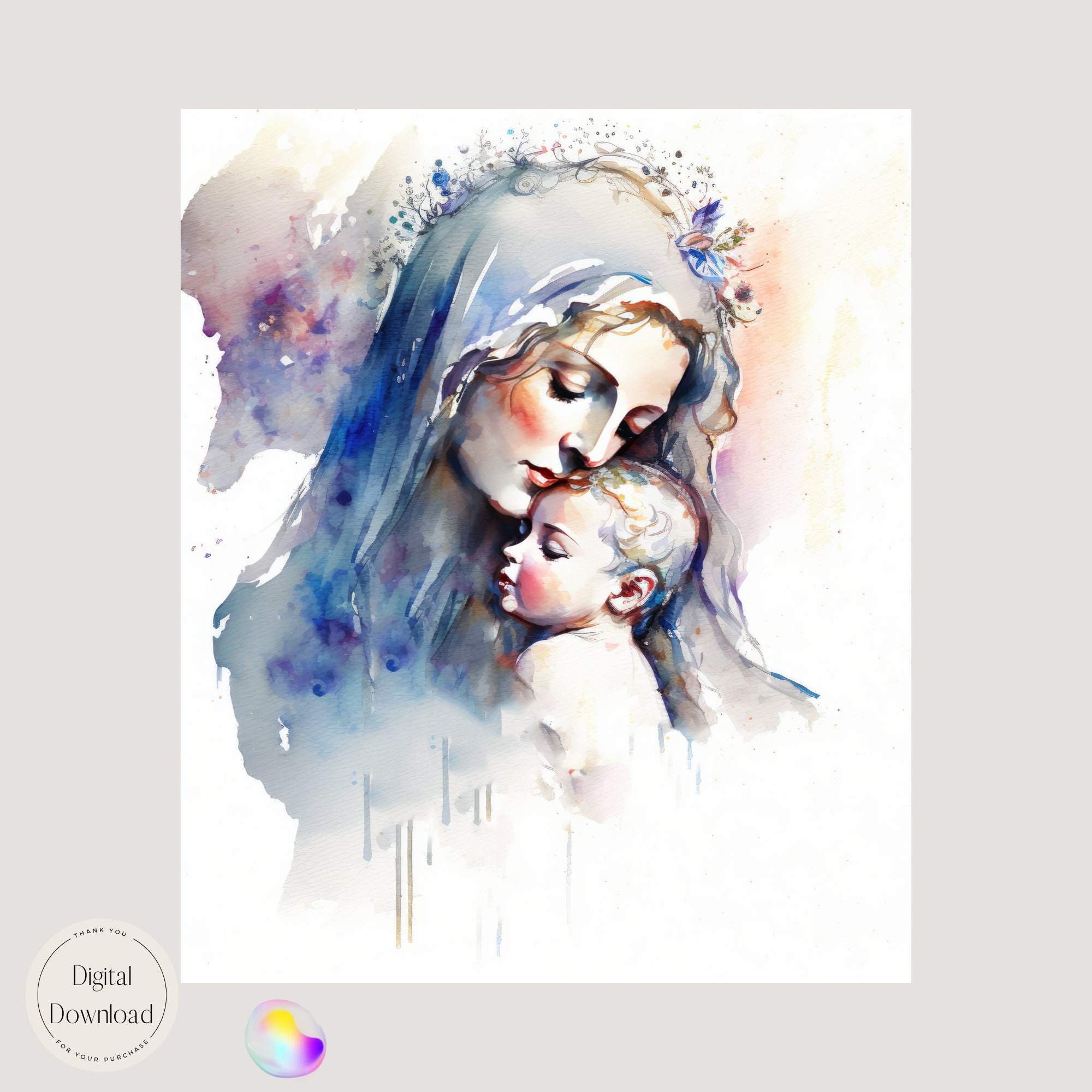 Mother Mary Shrine Decor Printables Mother Mary Religious - Etsy