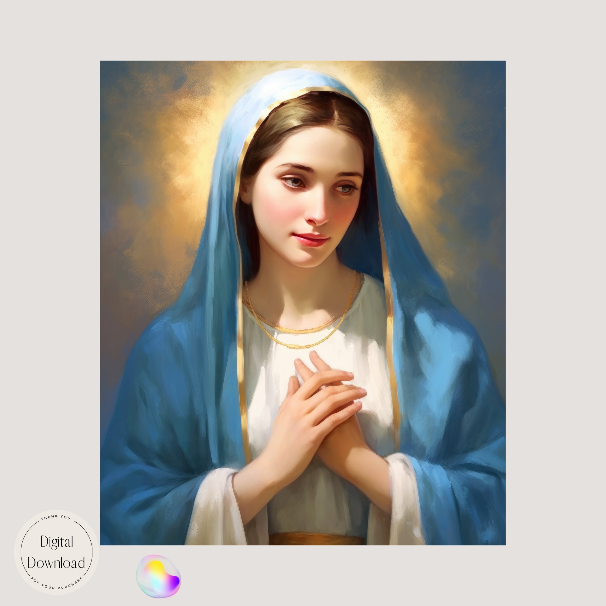 Mother Mary Religious Printable Art 571 | Instant Download | Our Lady ...