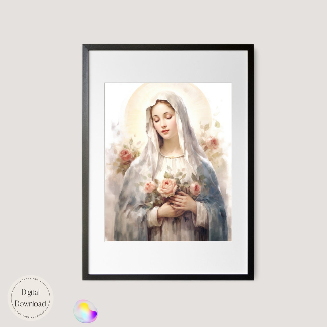 Mother Mary Religious Printable Art 532 Instant Download Our Lady of ...