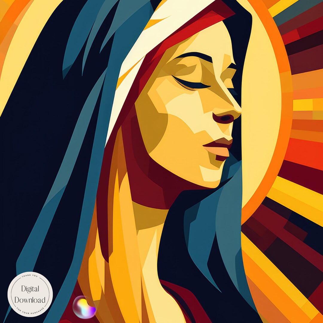 Mother Mary Religious Printable Art 283 | Instant Download | Holy Mary ...