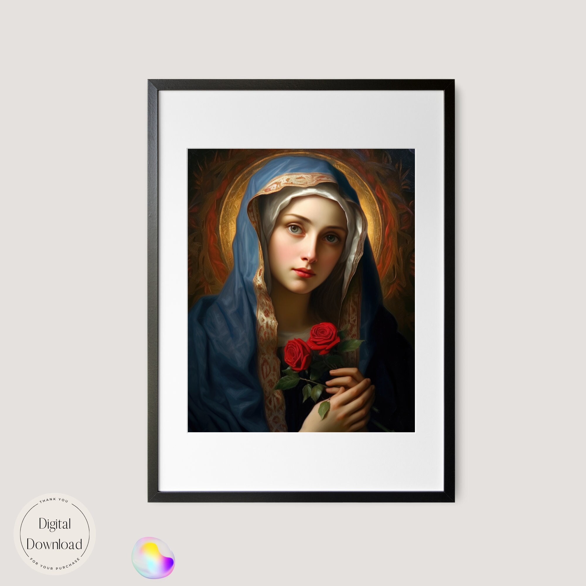 Mother Mary Religious Printable Art 550 | Instant Download | Our Lady ...