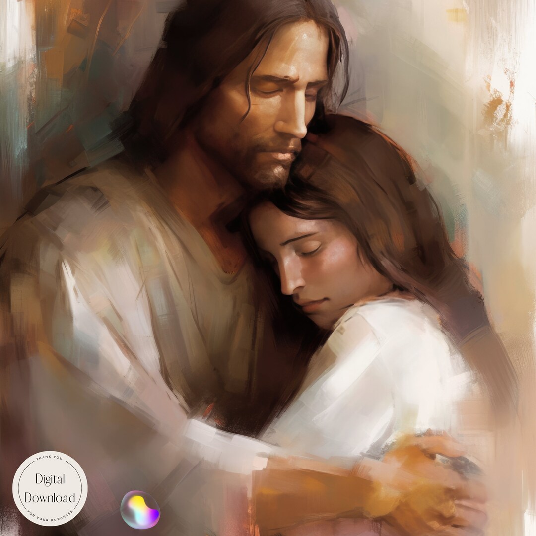 Jesus Christ and Children Religious Printable Art 42 | Instant Download ...
