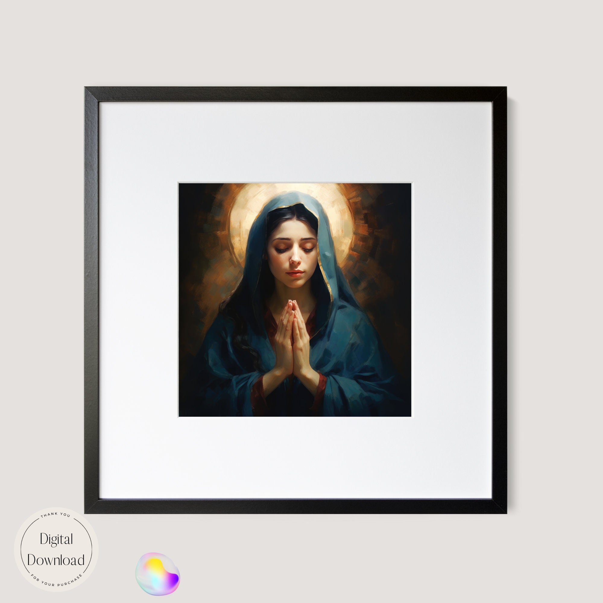 Mother Mary Religious Printable Art 514 Instant Download Blessed Virgin ...