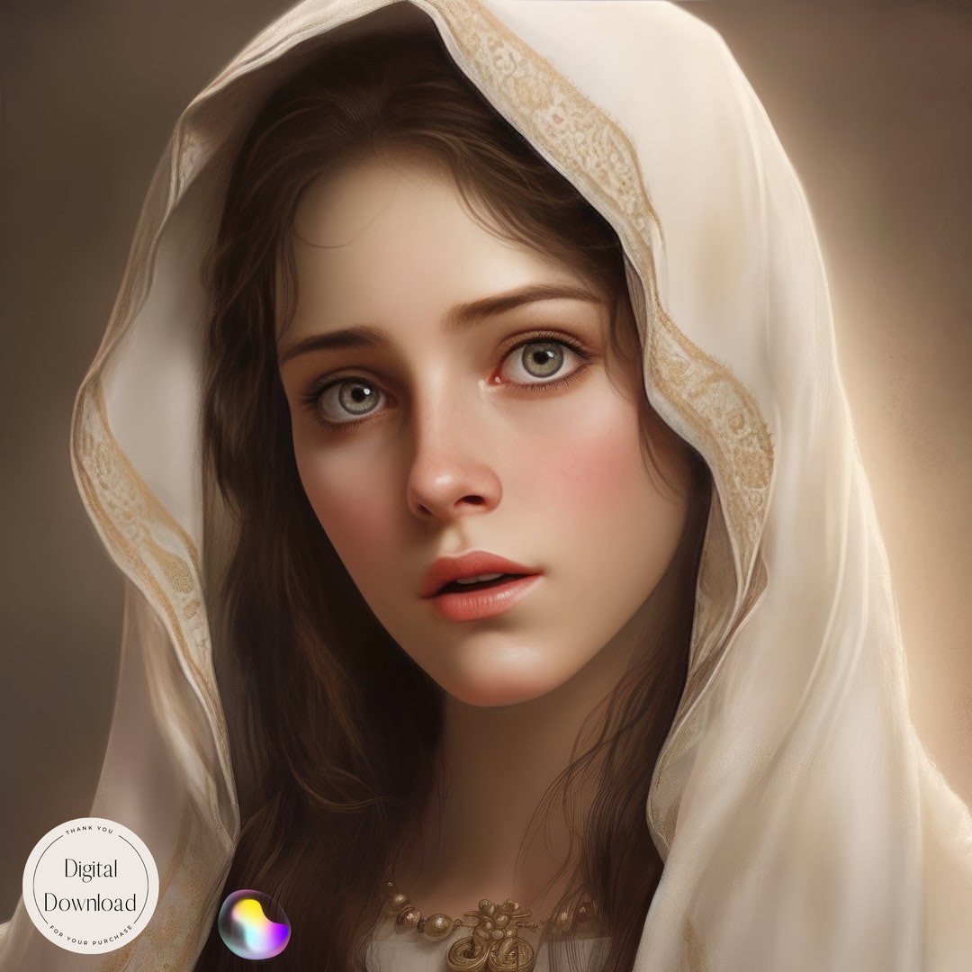 Mother Mary Religious Printable Art 384 | Instant Download | Blessed ...