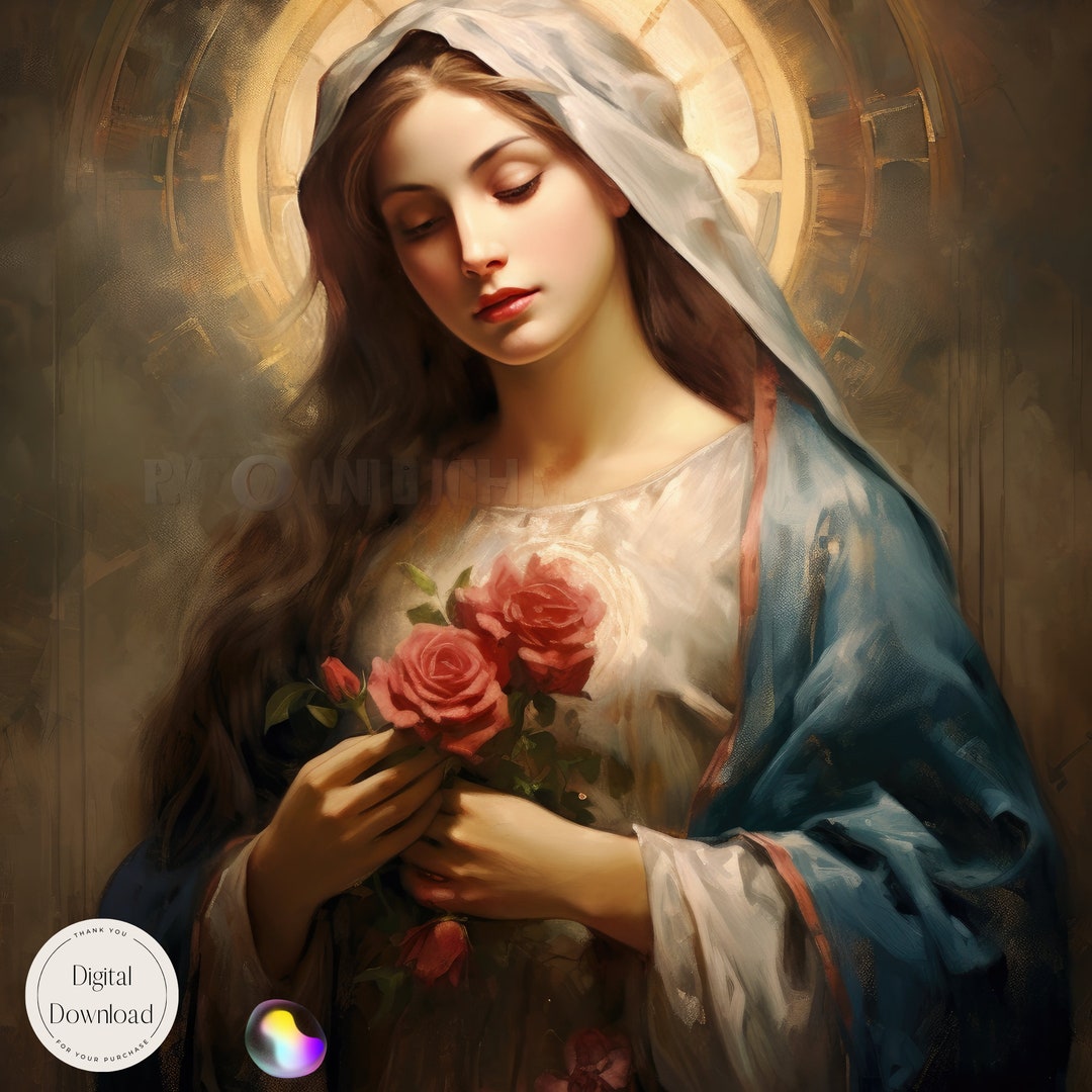 Mother Mary Religious Printable Art 586 | Instant Download | Our Lady ...
