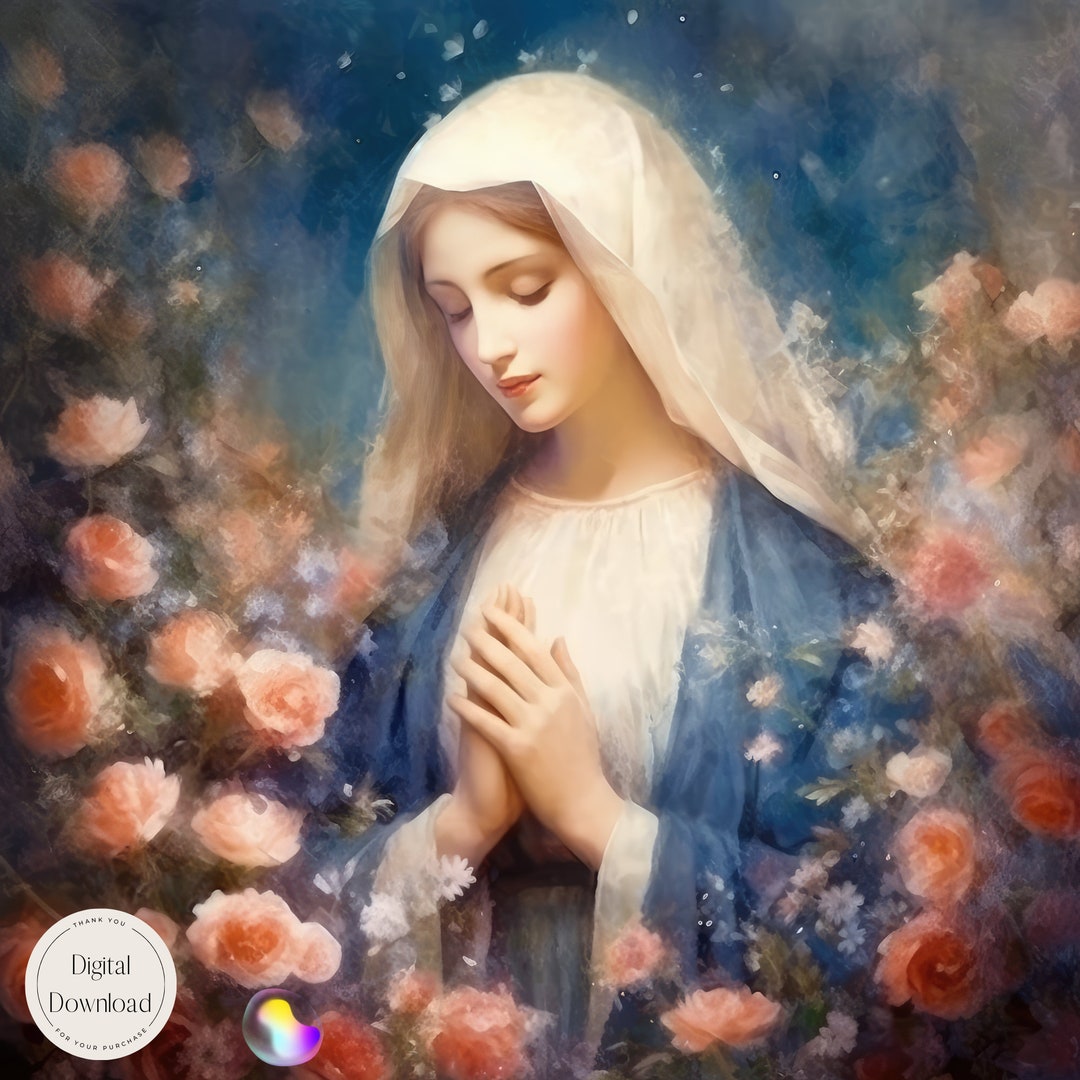 Mother Mary Religious Printable Art 520 | Instant Download | Our Lady ...